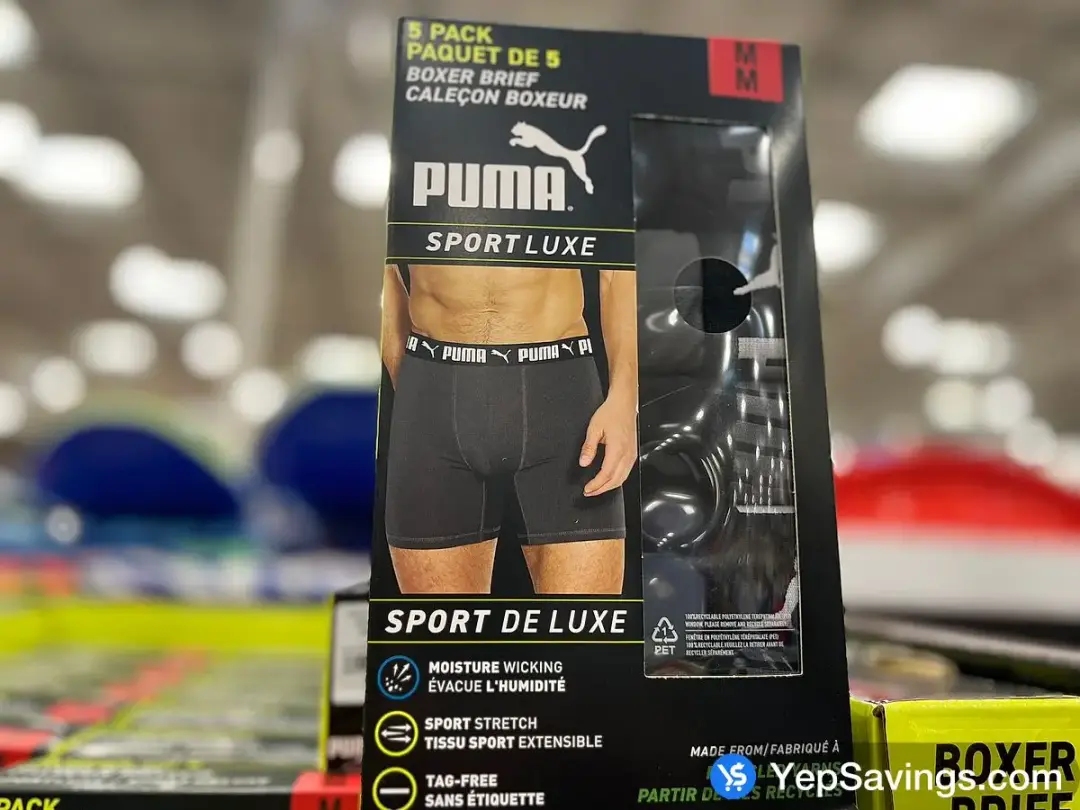 PUMA ACTIVE BOXER 5PK +MENS SIZES M-XL - Costco Canada (ITM 4991003)