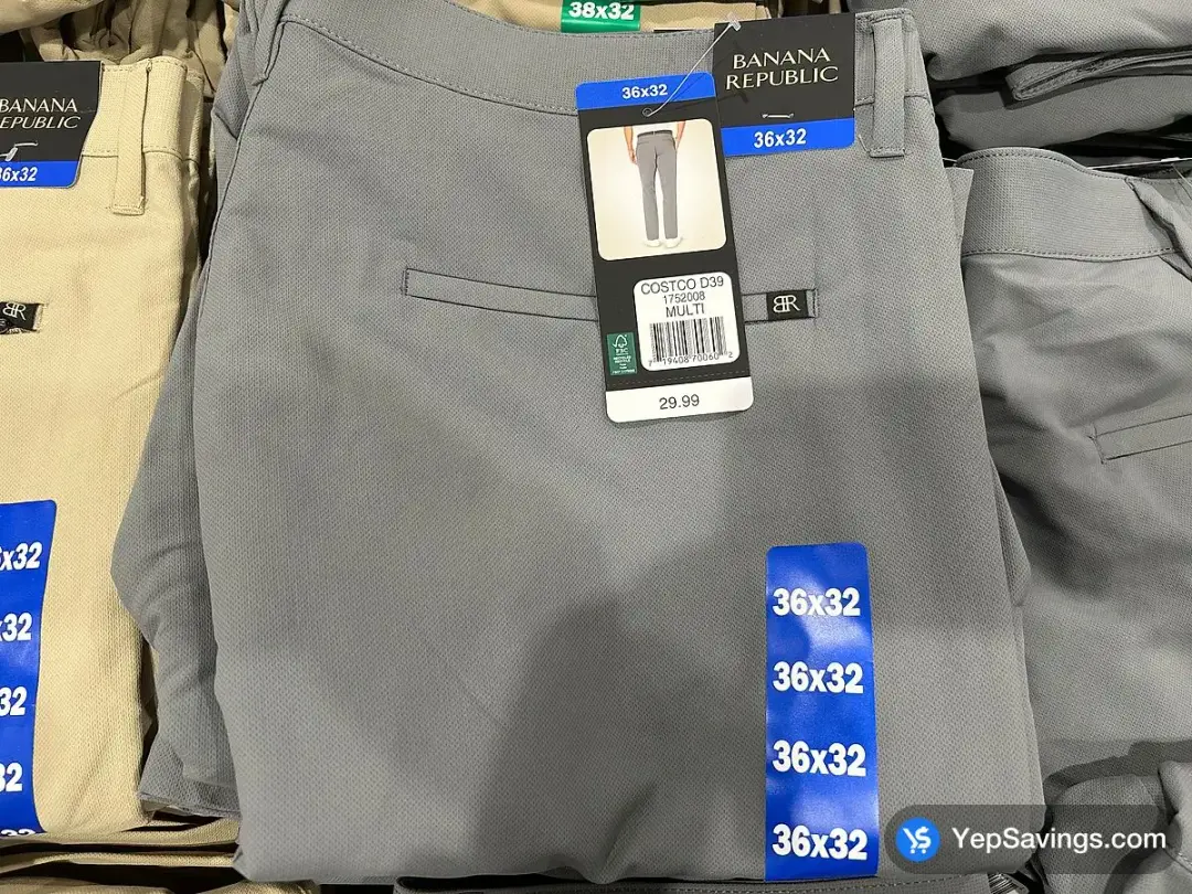 BANANA REPUBLIC TECH PANT + MENS SIZES 30-40 - Costco Canada (ITM 1752005)