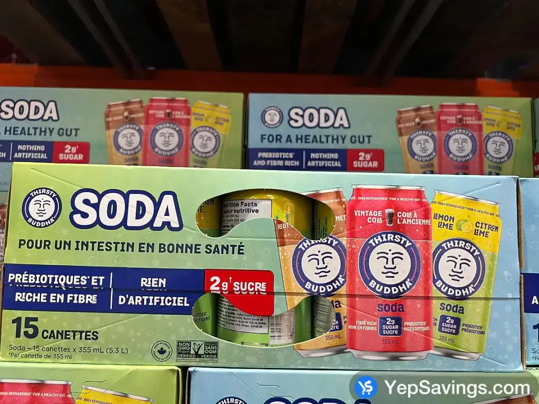 THIRSTY BUDDHA SODA VARIETY 15 x 355 mL - Costco Canada (ITM 1776934)