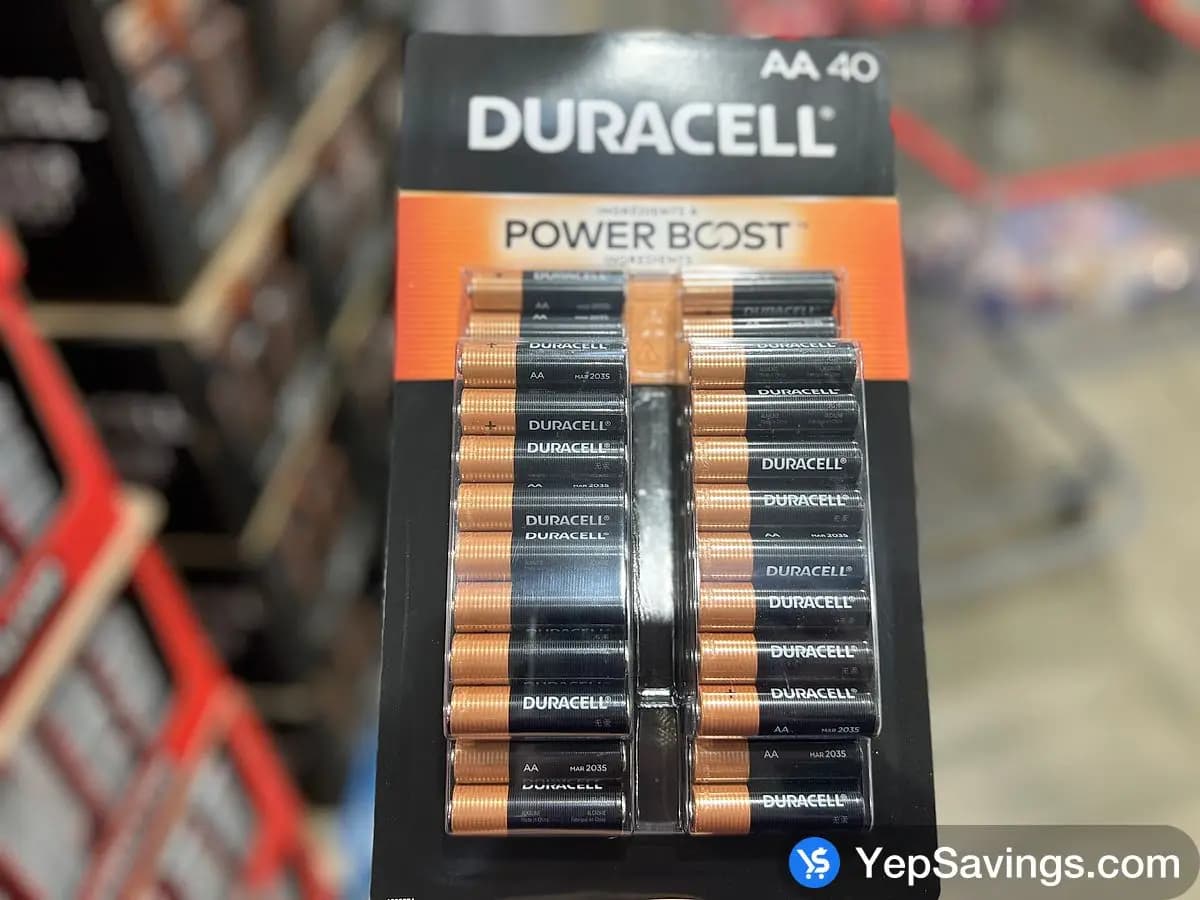 DURACELL POWER BOOST AA BATTERIES PACK OF 40 ITM 1625149 at Costco