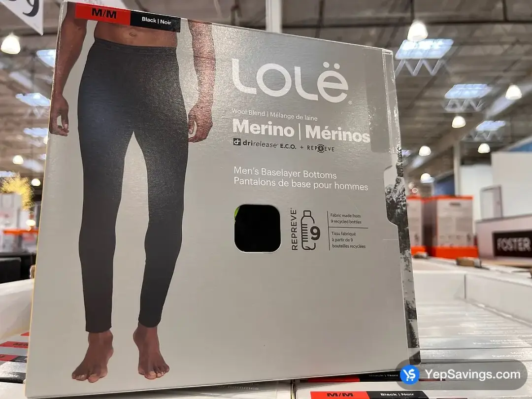 LOLË BASE LAYER BOTTOM + MENS SIZES S - XXL - Costco Canada (ITM 4363628)