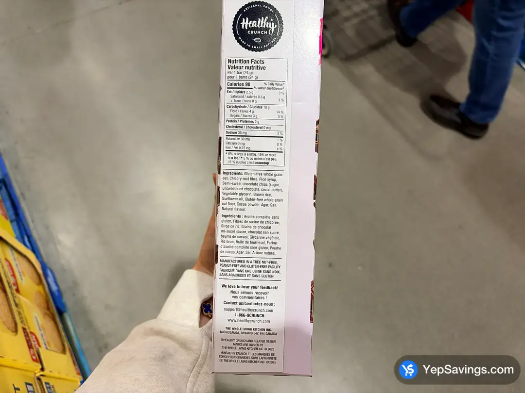 HEALTHY CRUNCH DOUBLE CHOCOLATE BARS 32 x 24 g - Costco Canada (ITM 1115041)