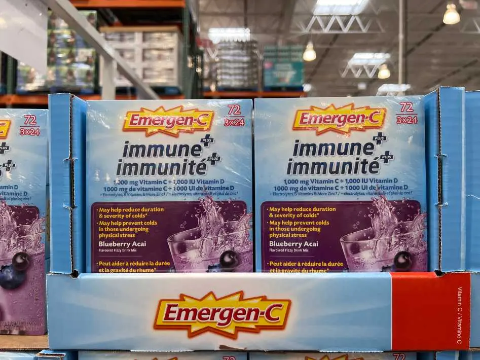 EMERGEN-C IMMUNE PLUS 1000MG VITAMIN C & D 3X24 PACKETS - Costco Canada (ITM 1015597)