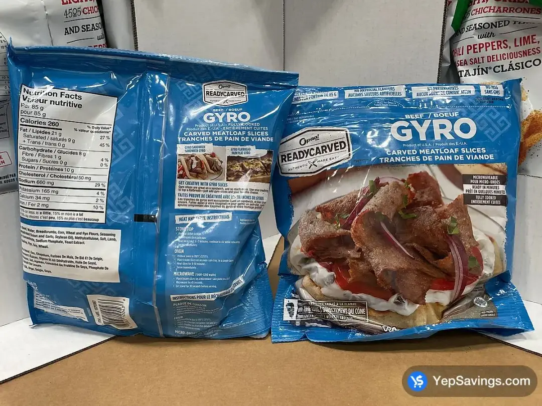 OPAA ! GYRO CARVED SLICES 680 g - Costco Canada (ITM 1870367)