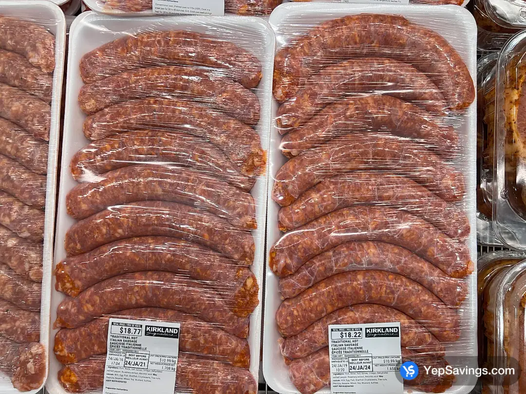 TRADITIONAL HOT GARLIC ITALIAN SAUSAGE - Costco Canada (ITM 10611)