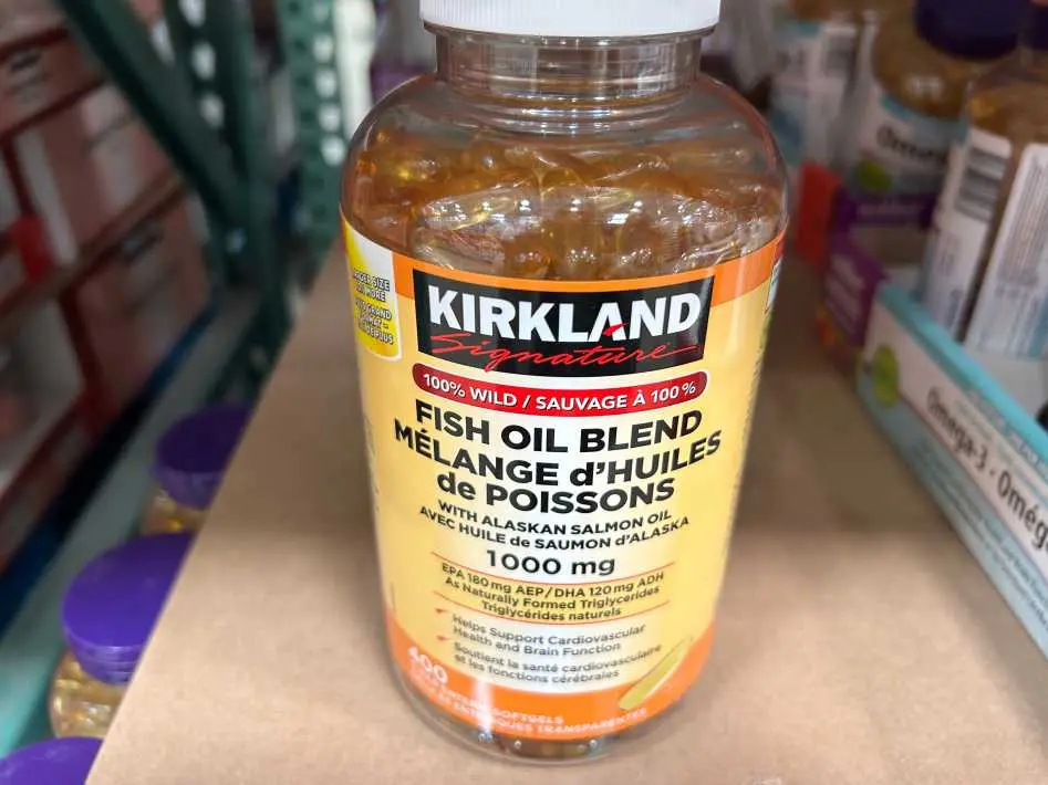 Costco KIRKLAND SIGNATURE WILD FISH OIL W/SALMON 400 SOFTGELS