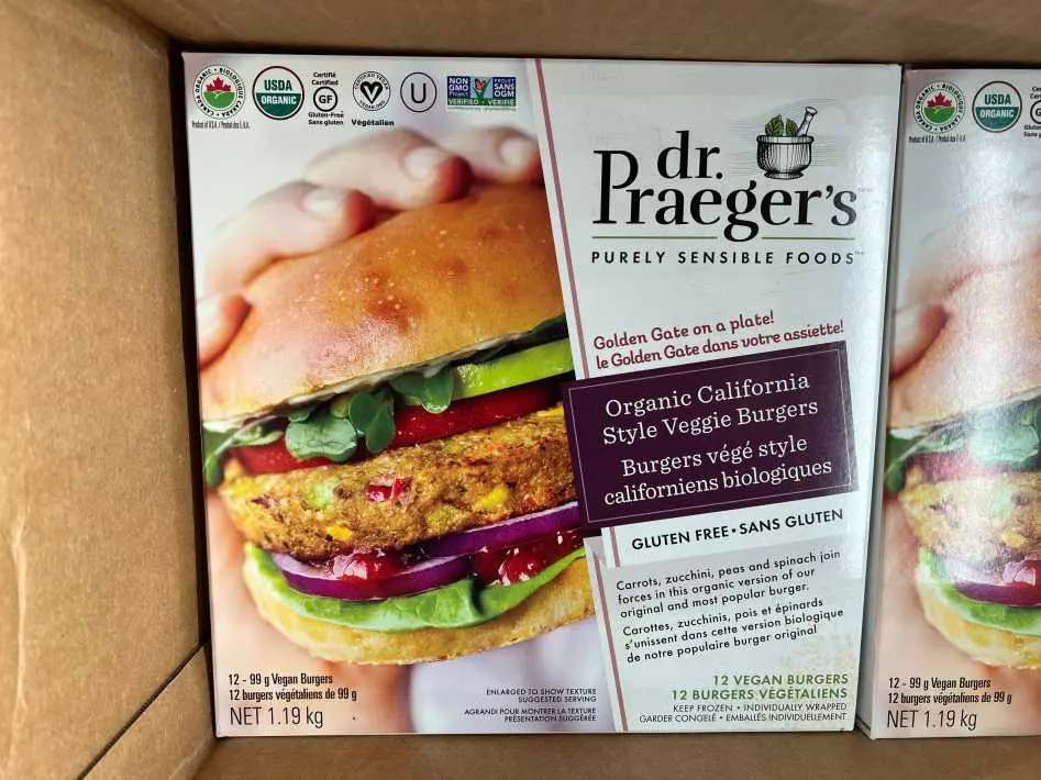 DR. PRAEGER'S ORGANIC CALIFORNIA BURGERS 12x99g - Costco Canada (ITM 1135557)