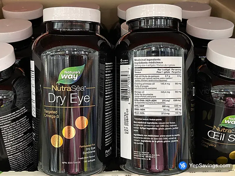 Costco NATURE'S WAY NUTRASEA DRY EYE 180 SOFTGELS