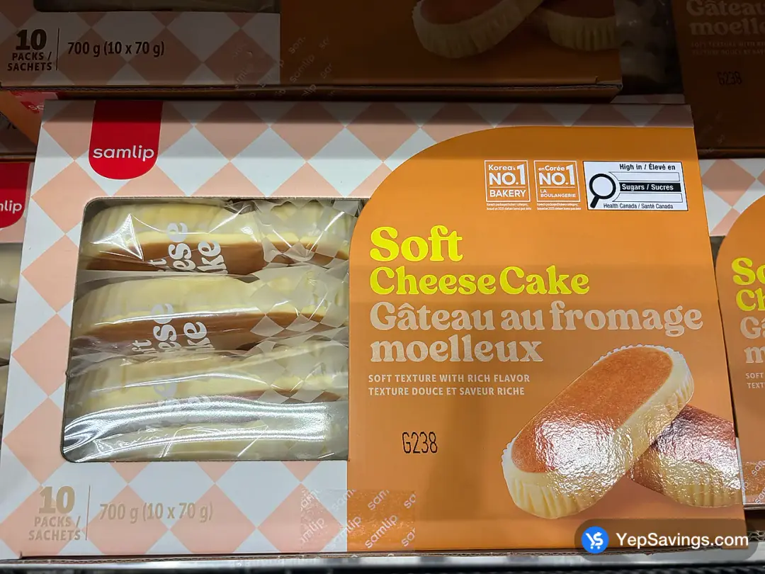 SAMLIP SOFT CHEESECAKE 10 x 70g - Costco Canada (ITM 1787878)
