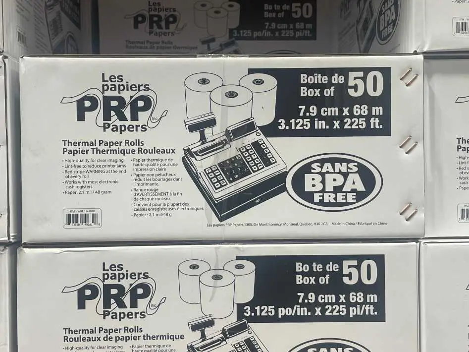 PRP PAPERS THERMAL REGISTER ROLLS PACK OF 50 BPA FREE - Costco Canada (ITM 1141888)