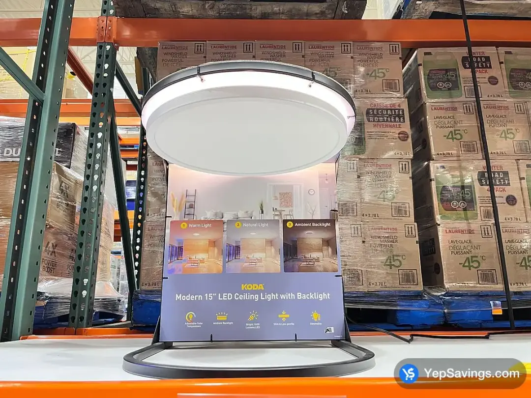 KODA LED CEILING LIGHT WITH BACKLIGHT 15 " - Costco Canada (ITM 1806383)