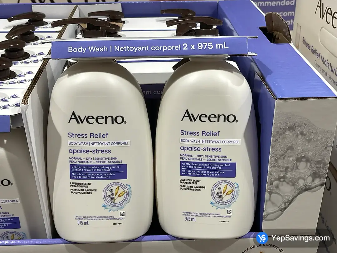 AVEENO STRESS RELIEF BODY WASH 2 x 975 mL - Costco Canada (ITM 2058377)