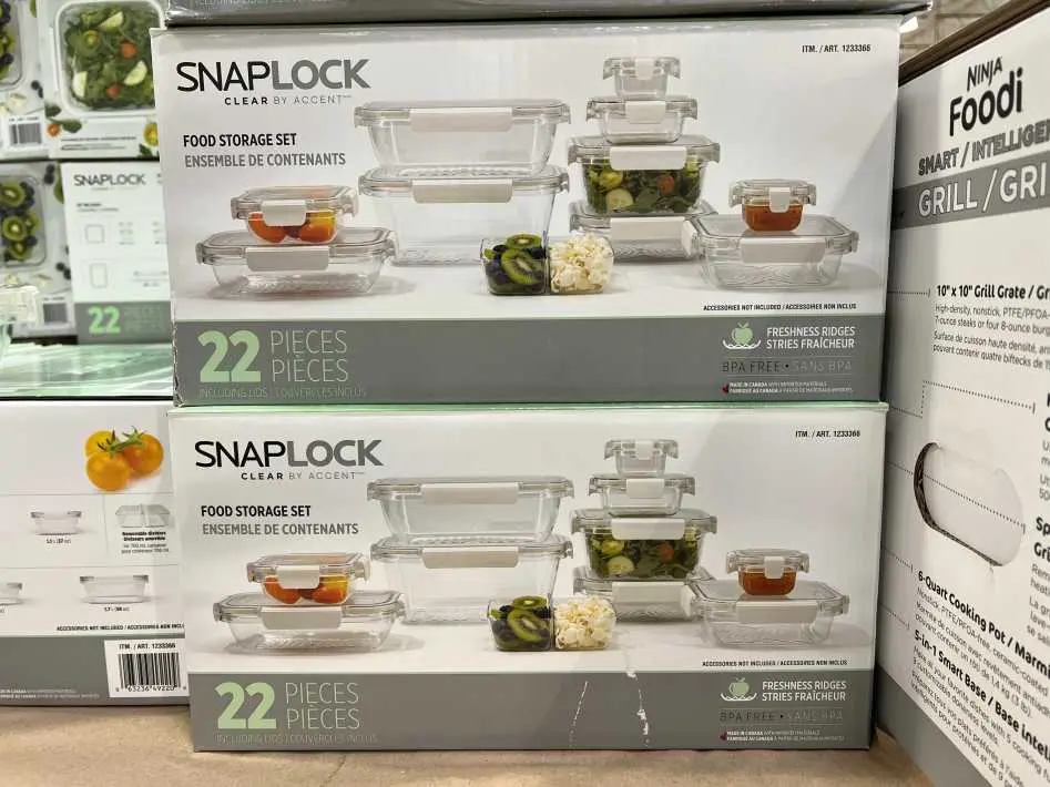 SNAPLOCK CLEAR FOOD STORAGE 22 PIECES - Costco Canada (ITM 1233366)