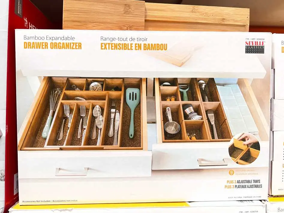 SEVILLE CLASSICS BAMBOO EXPANDABLE ORGANIZER - Costco Canada (ITM 1236258)