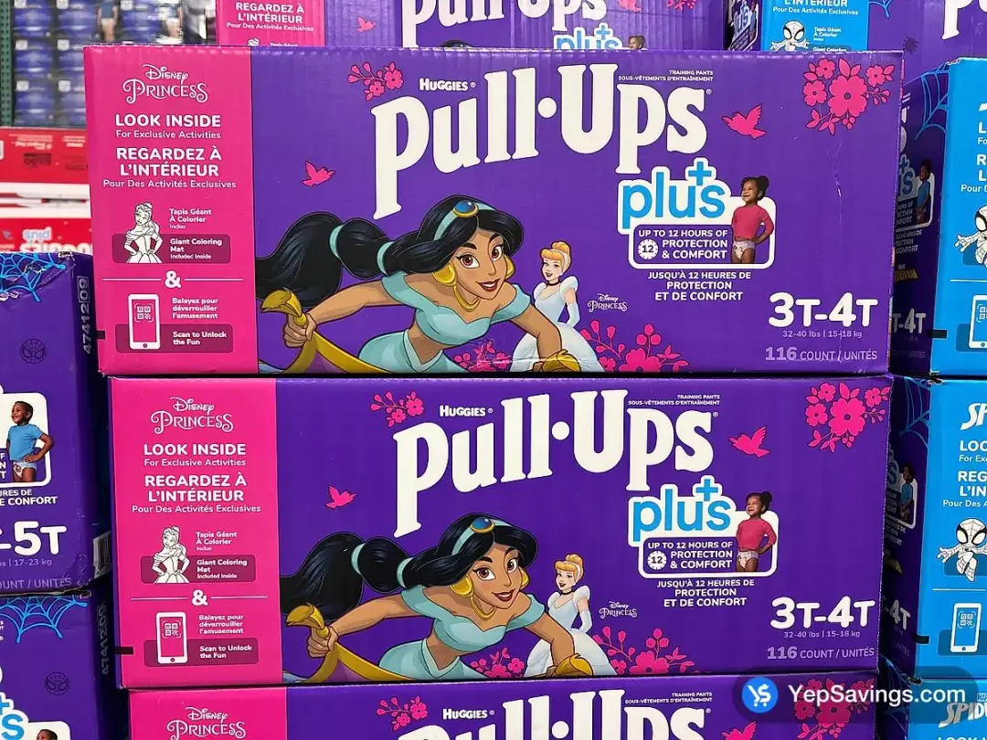 HUGGIES PULL-UPS PLUS GIRLS 3T-4T PACK OF 116 - Costco Canada (ITM 1126125)