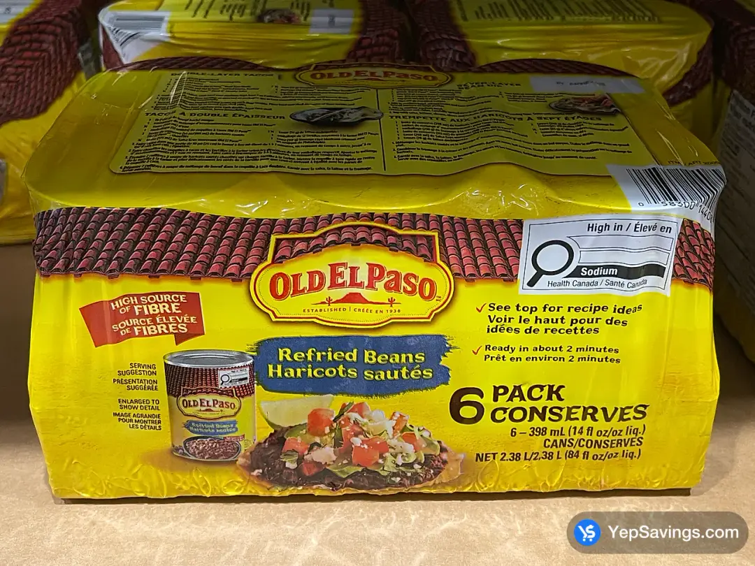OLD EL PASO REFRIED BEANS 6 x 398 mL - Costco Canada (ITM 2009620)