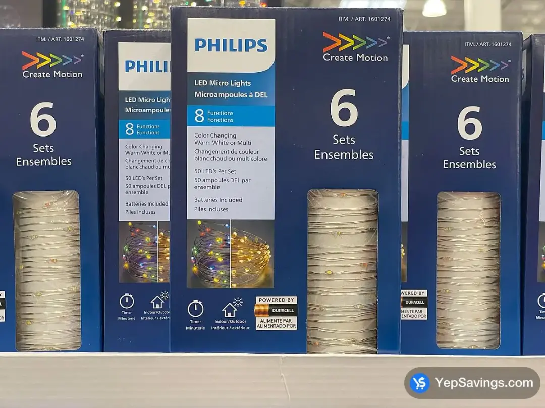 PHILIPS LED MICRO LIGHTS 6PK 12 BATTERIES INCLUDED - Costco Canada (ITM 1601274)