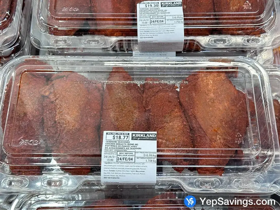 TANDOORI SEASONED BONE - IN CHICKEN BREASTS - Costco Canada (ITM 29869)