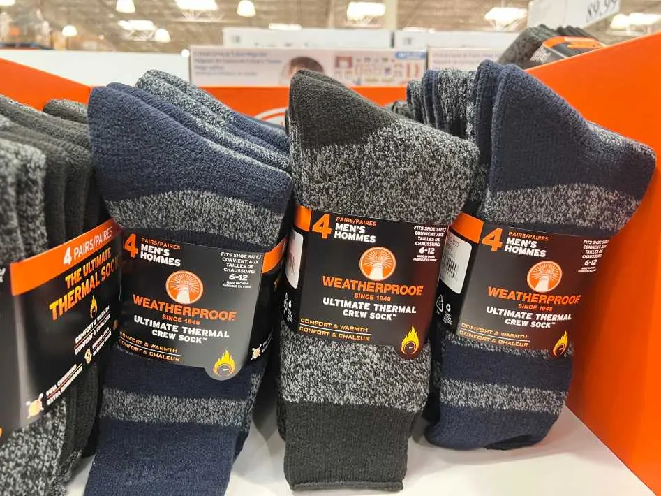 WEATHERPROOF THERMAL SOCK 4PK MENS SIZES 6-12 - Costco Canada (ITM 1058910)
