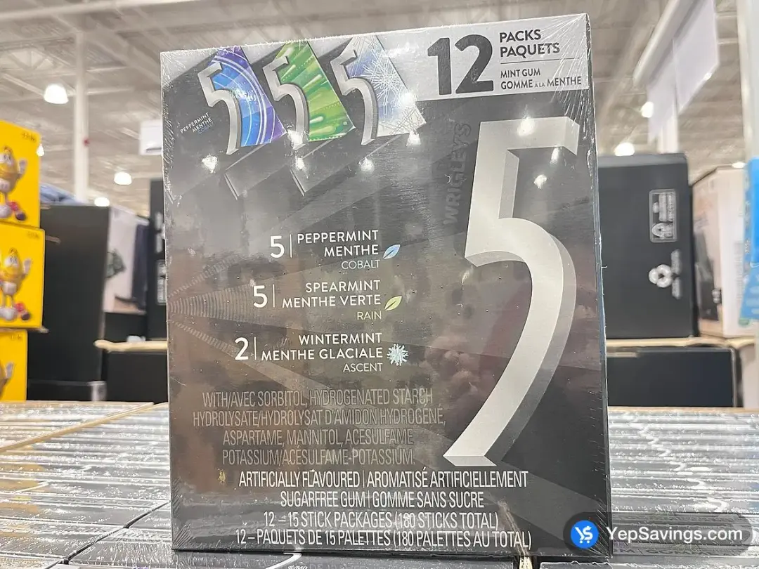 5 GUM VARIETY PACK PACK OF 12 - Costco Canada (ITM 1001584)