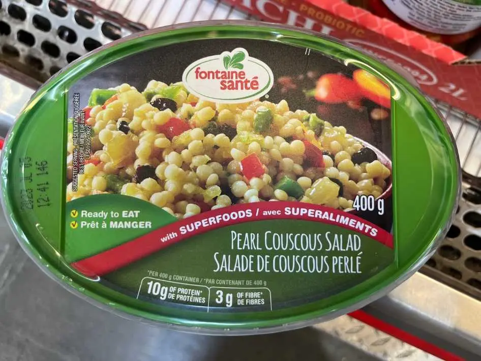 FONTAINE SANTÉ PEARL COUSCOUS SALAD 2 x 400 G - Costco Canada (ITM 1083925)