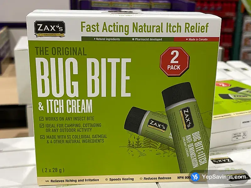 Costco ZAX'S ORIGINAL BUG BITE & ITCH CREAM 2 x 28 g