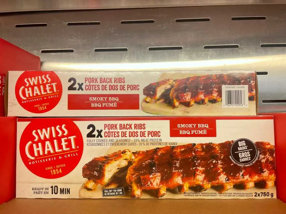 SWISS CHALET BBQ PORK BACK RIBS 2 x 750 g - Costco Canada (ITM 1141296)