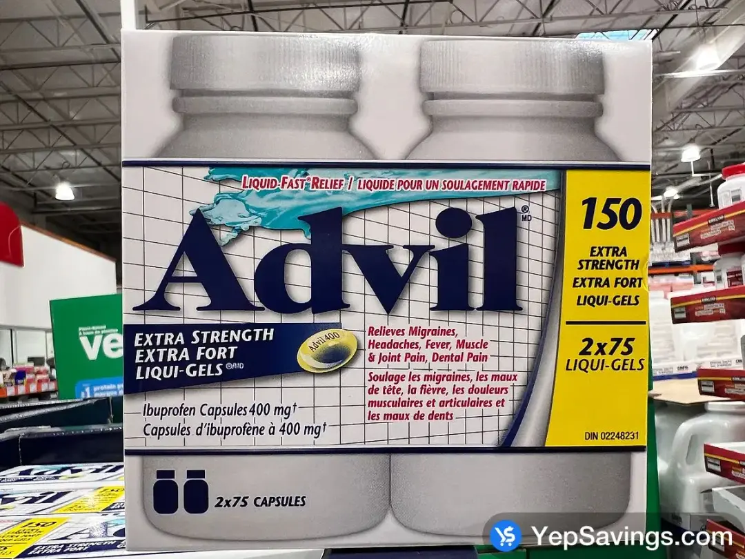ADVIL EXTRA STRENGTH LIQUI-GELS 400 MG 2 X 75S - Costco Canada (ITM 4577970)