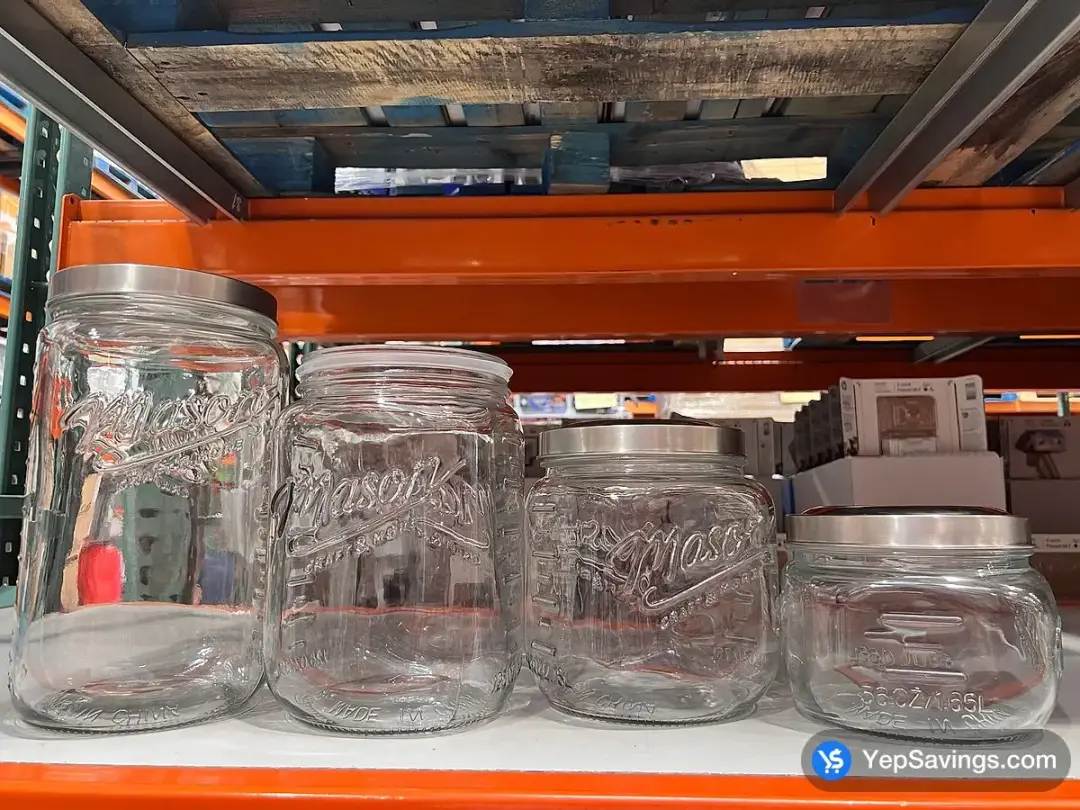 MASON CRAFT GLASS CANISTER SET 4 PIECE - Costco Canada (ITM 1050075)