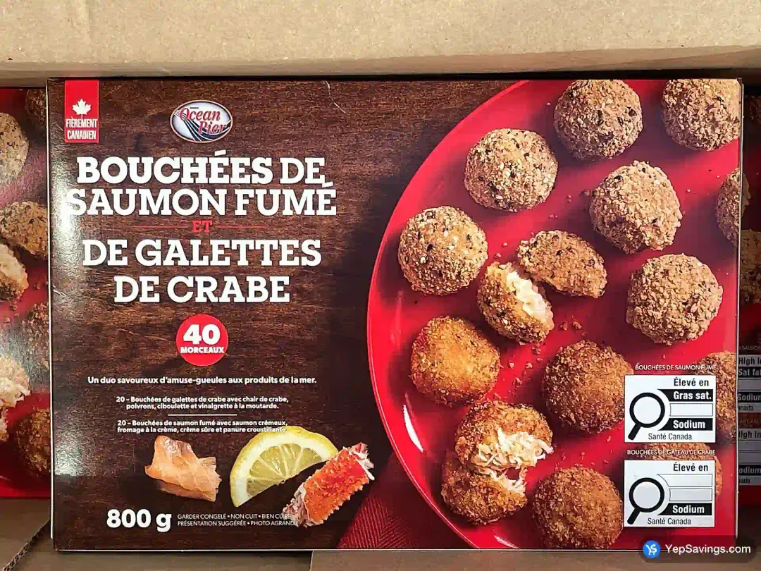 OCEAN PIER SMOKED SALMON BITES & CRAB CAKE BITES 800g - Costco Canada (ITM 1968102)
