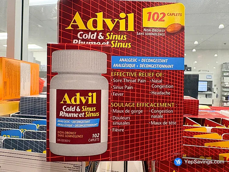 Costco *ADVIL COLD & SINUS 102 CAPLETS