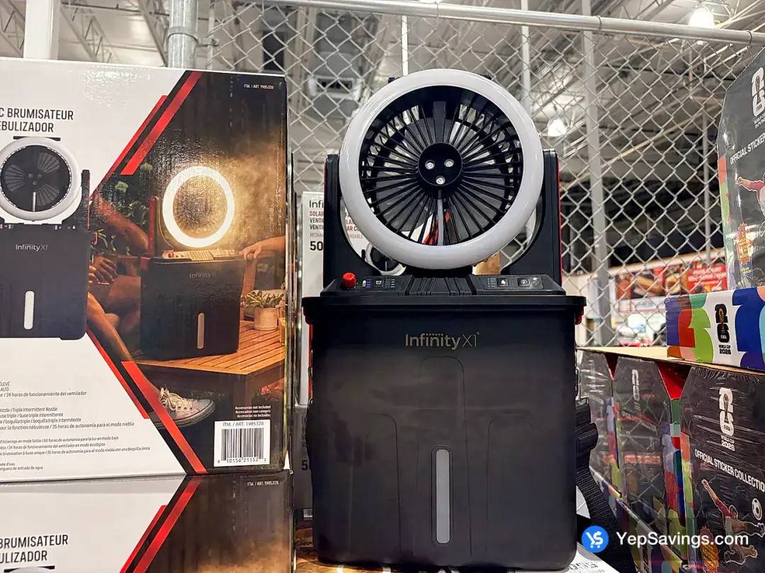 INFINITY X1 SOLAR MISTING FAN 500 LUMENS - Costco Canada (ITM 1985328)