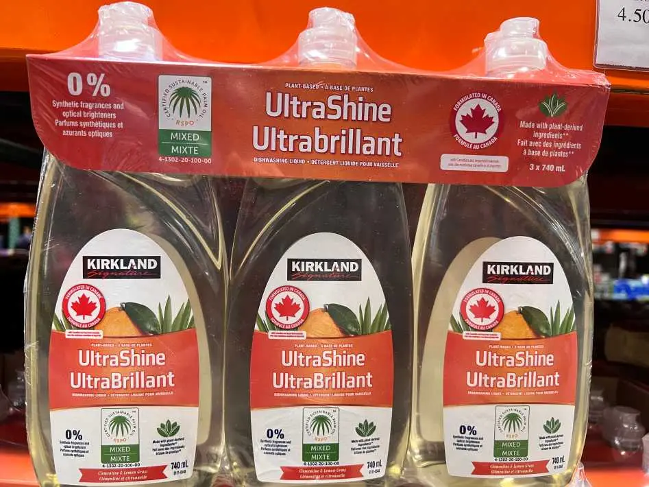 KIRKLAND SIGNATURE PLANT BASED DISH SOAP 3 x 740ml - Costco Canada (ITM 1452591)