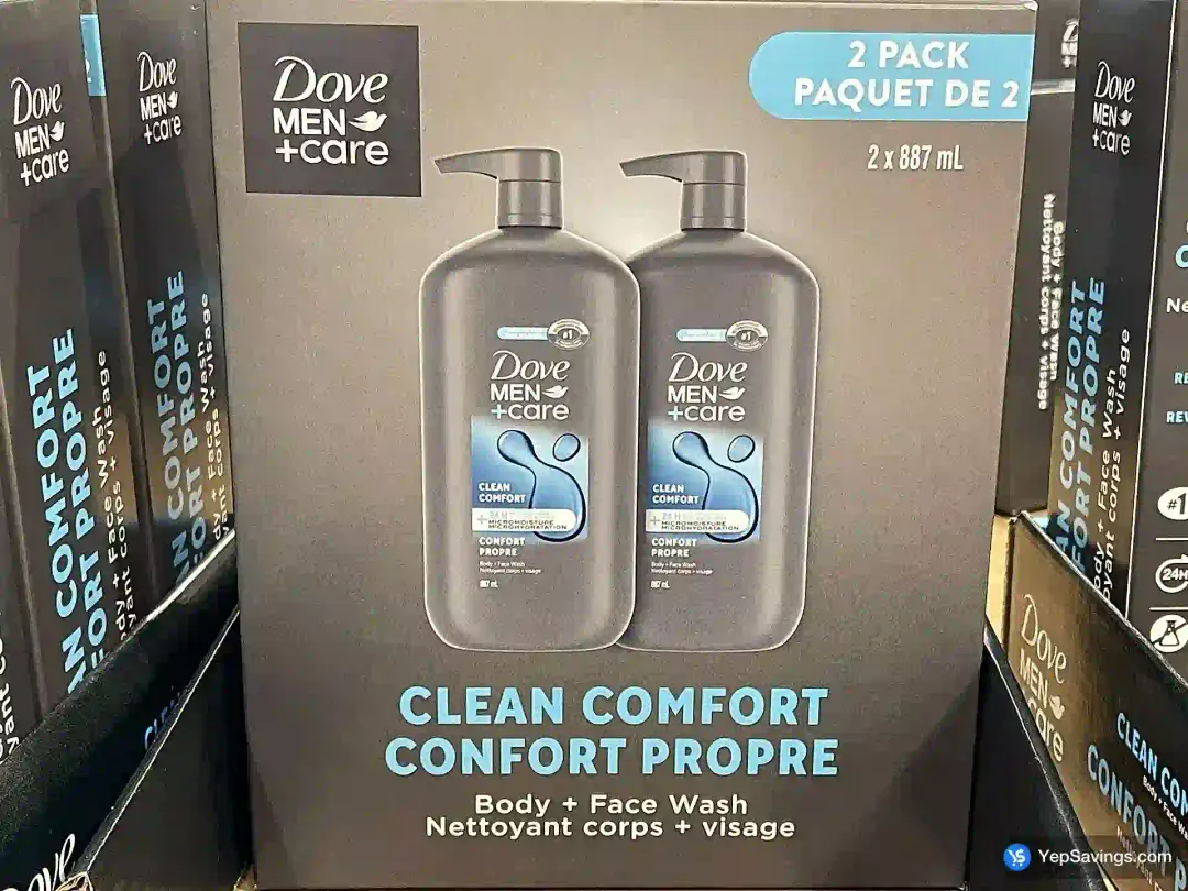 DOVE MEN CARE BODY WASH 2 x 887 mL - Costco Canada (ITM 1955269)
