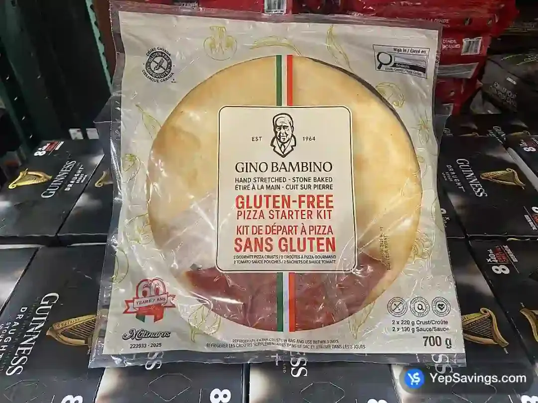 Costco GINO BAMBINO GLUTEN FREE PIZZA KIT PACK OF 2 700g D7