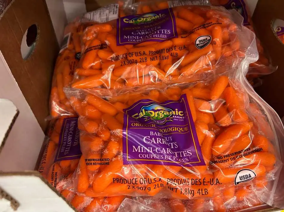ORGANIC PEELED CARROTS PRODUCT OF USA - Costco Canada (ITM 412)