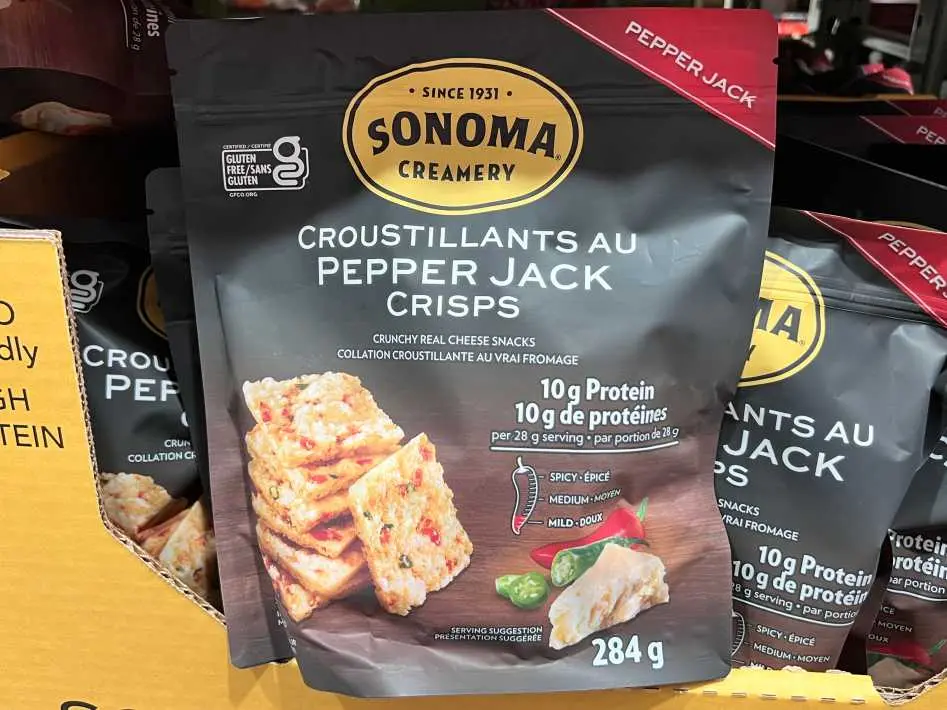 SONOMA CREAMERY PEPPER JACK CRISPS 284 g - Costco Canada (ITM 1203866)