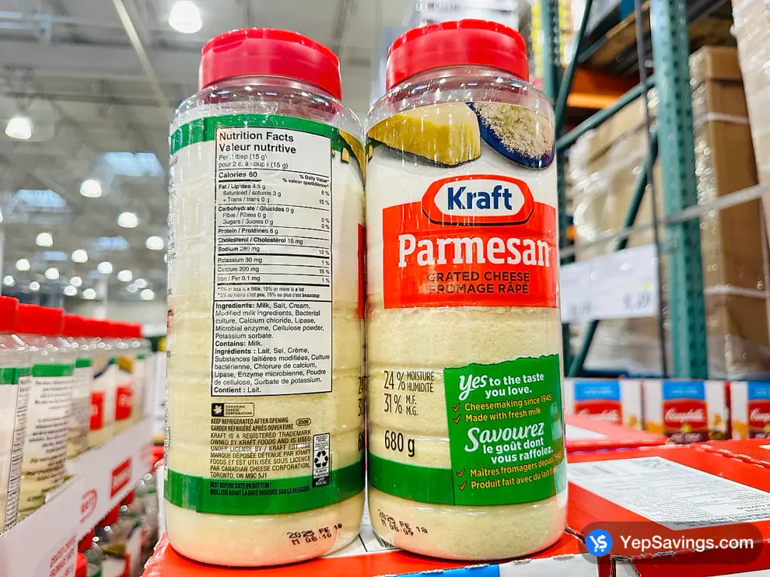 KRAFT PARMESAN CHEESE 680 g - Costco Canada (ITM 766951)
