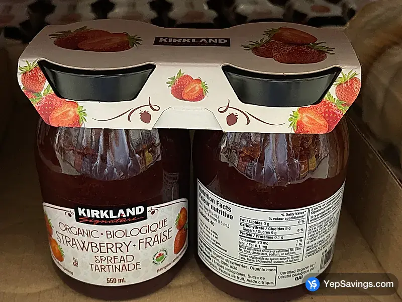 Costco KIRKLAND SIGNATURE STRAWBERRY SPREAD 2 x 550 mL