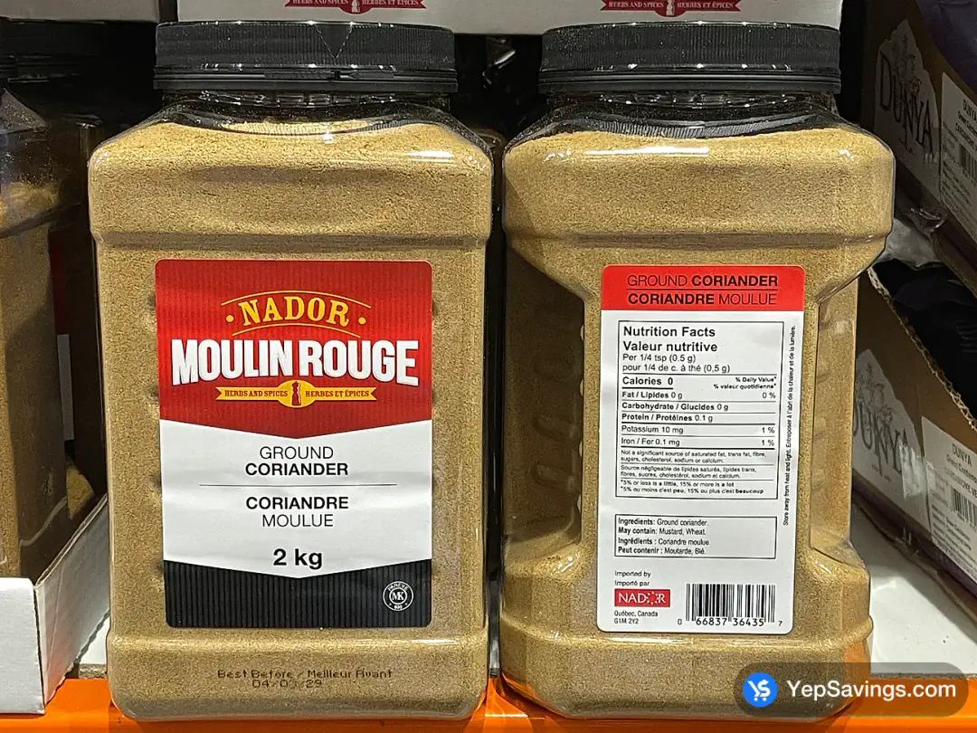MOULIN ROUGE GROUND CORIANDER 2.0 kg - Costco Canada (ITM 1300899)