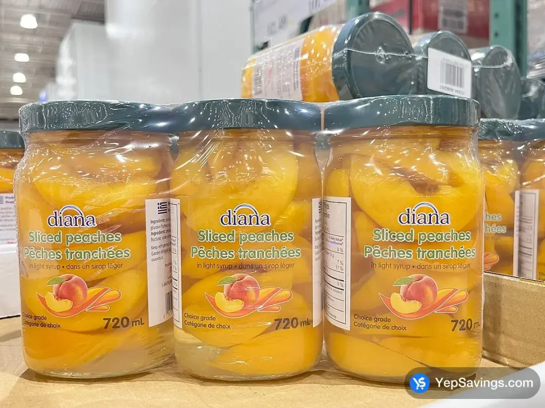 DIANA'S PEACH SLICES 3 x 720 mL - Costco Canada (ITM 408297)