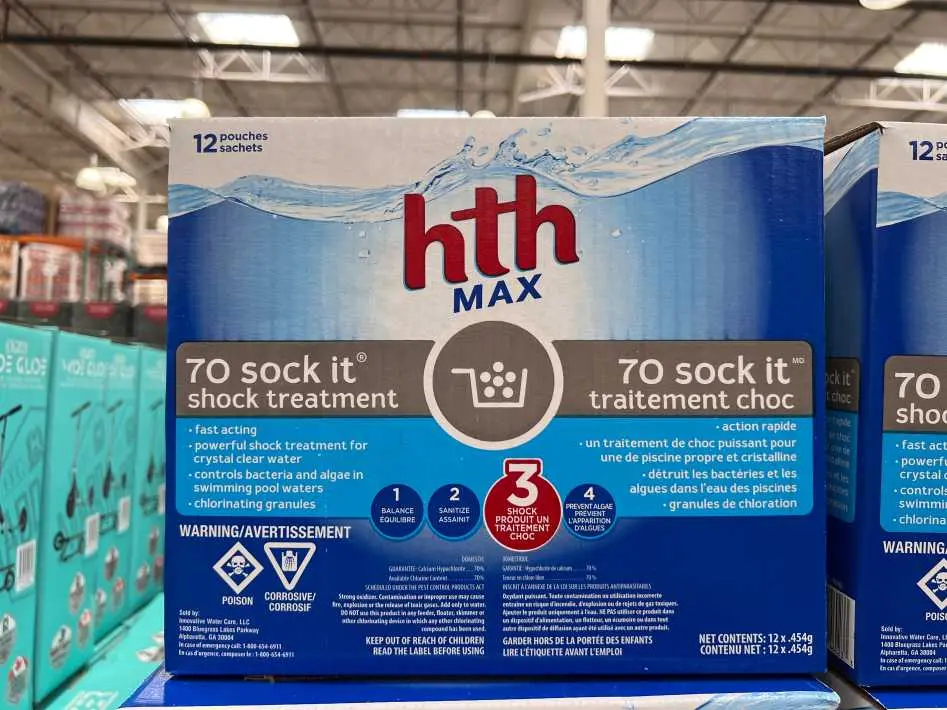 HTH SHOCK TREATMENT 12 X 454 G POUCHES 70% AVAILABLE CHLORINE - Costco Canada (ITM 1110962)