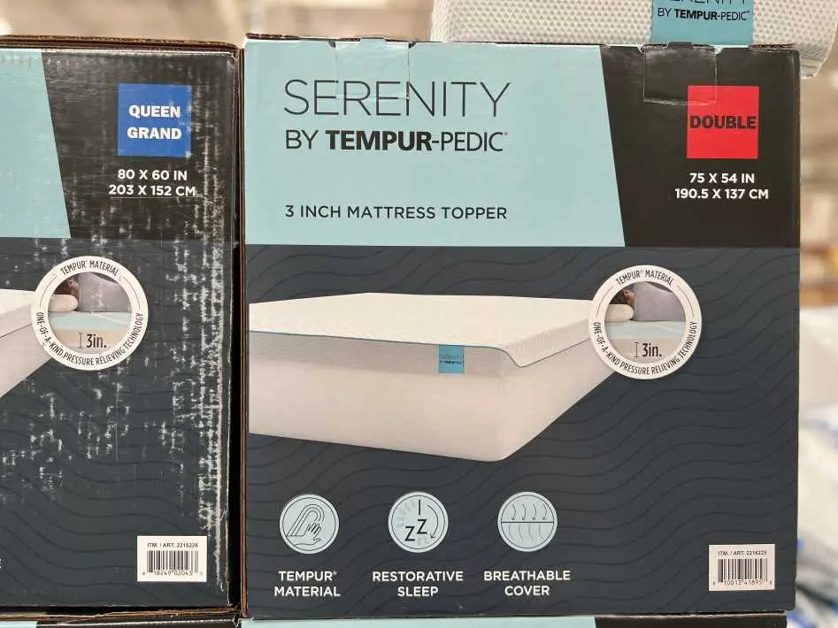 TEMPUR - PEDIC SERENITY MEMORY FOAM TOPPER DOUBLE 54 " X 75 " - Costco Canada (ITM 2216225)