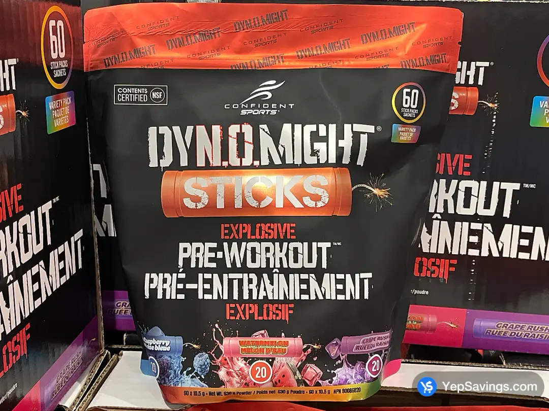 DYNOMIGHT PREWORKOUT 60 x 10.5 g - Costco Canada (ITM 2008630)