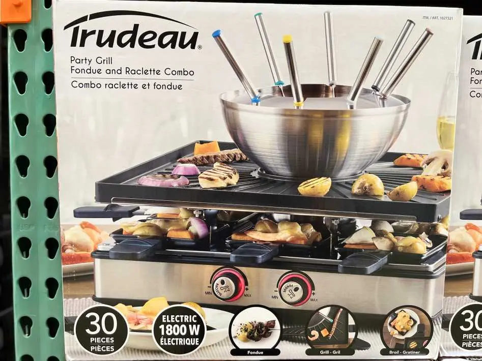 TRUDEAU 30 PIECE PARTY RILL FONDUE AND RACLETTE - Costco Canada (ITM 1027321)