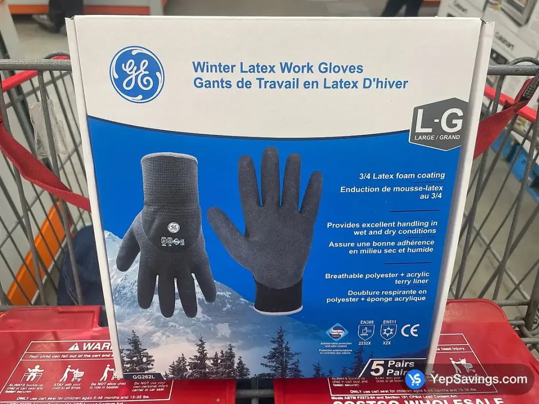 GE LATEX GLOVES 5 PAIRS SIZES : M - L - Costco Canada (ITM 1141207)