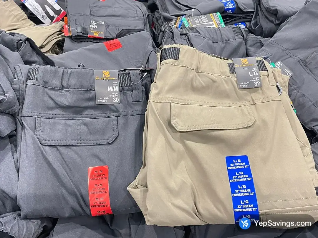 BC CLOTHING CONVERTIBLE PANT +MENS SIZES S,L,XXL - Costco Canada (ITM 375620)