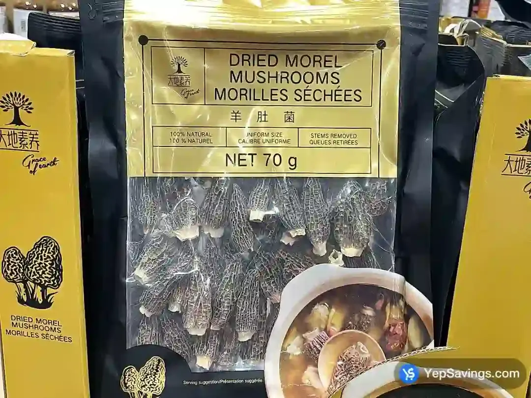 Costco GRACE OF EARTH MOREL MUSHROOMS 70 g