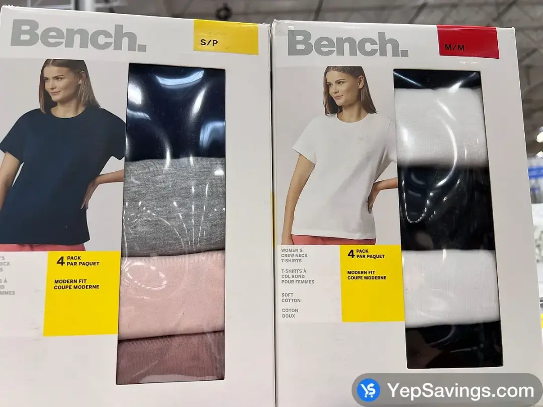 BENCH CREW TSHIRT 4PK +LADIES SIZES S-XL - Costco Canada (ITM 1388881)