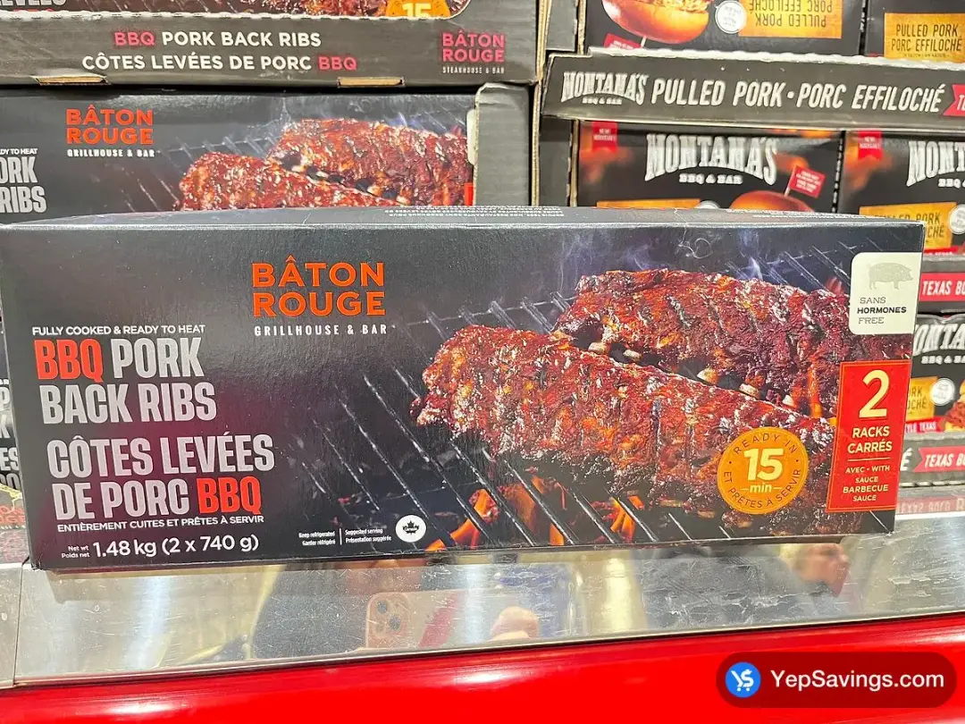 BATON ROUGE BBQ PORK BACK RIBS 2 x 740 g - Costco Canada (ITM 1228573)